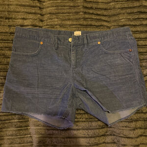 Women's GAP Blue Corduroy Frayed Hem Shorts Size 14